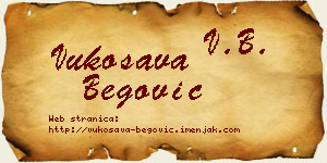 Vukosava Begović vizit kartica
